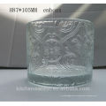 2014 glass candle holder with embossed logo